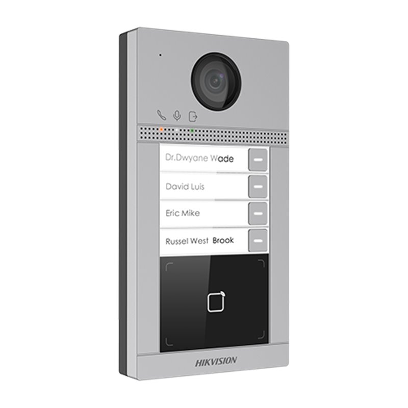Panou exterior videointerfon TCP/IP pentru 4 familii, Wi-Fi 2.4GHz, control acces integrat - HIKVISION DS-KV8413-WME1 Panou exterior videointerfon TCP/IP pentru 4 familii, Wi-Fi 2.4GHz, control acces integrat - HIKVISION DS-KV8413-WME1