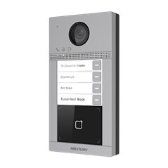 Panou exterior videointerfon TCP/IP pentru 4 familii, Wi-Fi 2.4GHz, control acces integrat - HIKVISION DS-KV8413-WME1