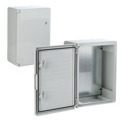 Cutie distributie IP65 din ABS gri, usa mata, placa metalica, 250x350x150 mm PP3002