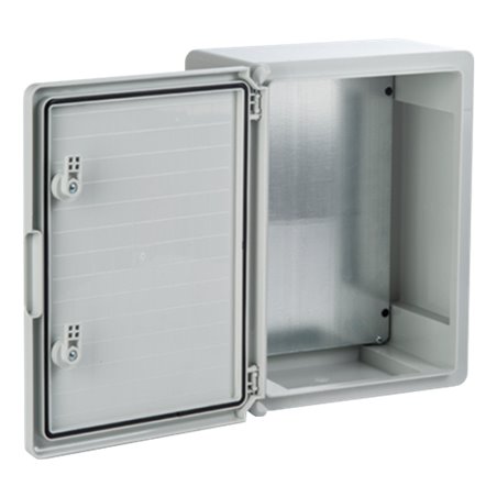 Cutie distributie IP65 din ABS gri, usa mata, placa metalica, 400x600x200 mm PP3008