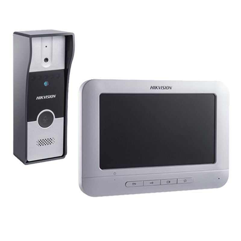 Kit videointerfon analogic 7'', conectare 4 fire - HIKVISION DS-KIS202 Kit videointerfon analogic 7'', conectare 4 fire - HIKVISION DS-KIS202
