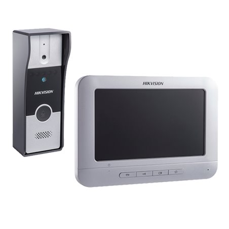 Kit videointerfon analogic 7'', conectare 4 fire - HIKVISION DS-KIS202