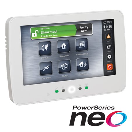 Tastatura touch screen color 7', 128 zone, SERIA NEO - DSC NEO-HS2TCHP