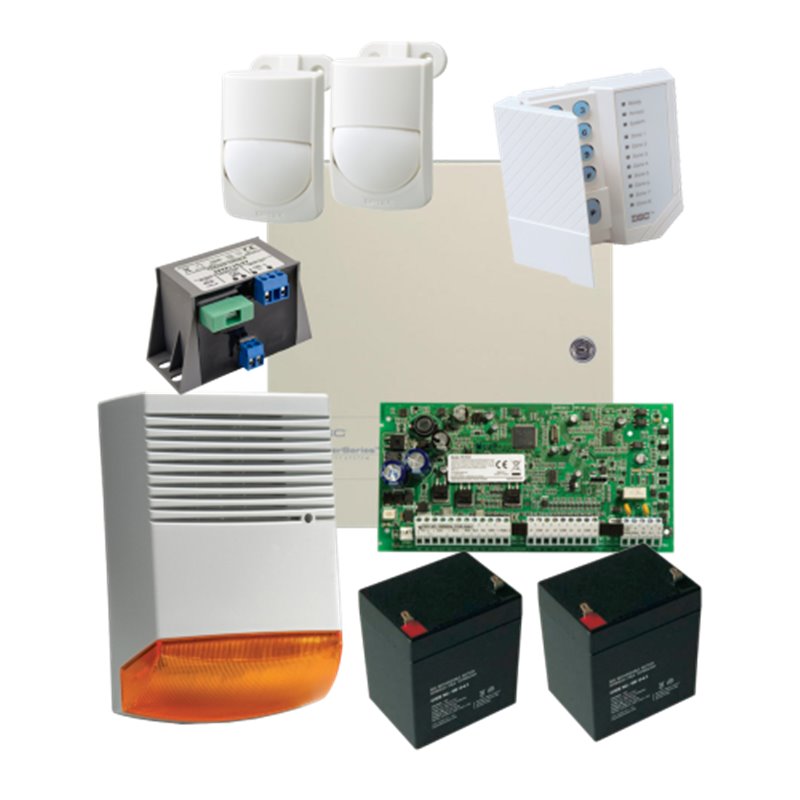Kit alarma la efractie DSC cu sirena exterioara KIT1616EXT-BS1-OPT