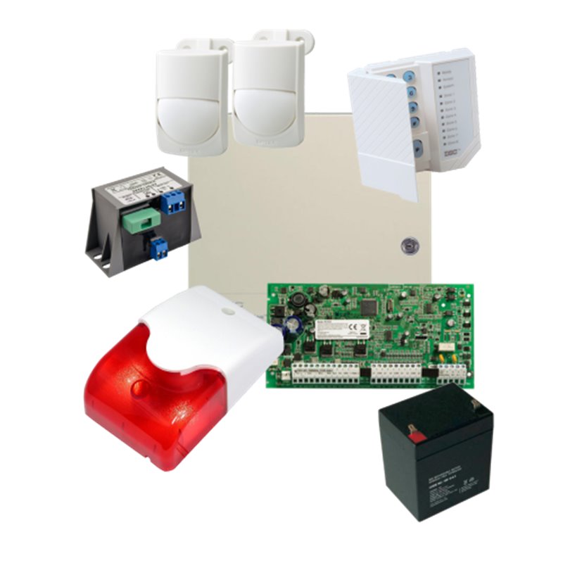 Kit alarma la efractie DSC cu sirena interioara KIT1616INT-OPT