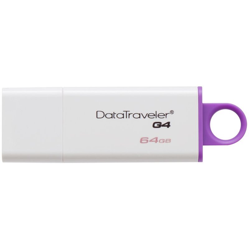 Kingston 64GB USB 3.0 DataTraveler I G4 (White + Purple), EAN: '740617220476 Kingston 64GB USB 3.0 DataTraveler I G4 (White + Purple), EAN: '740617220476