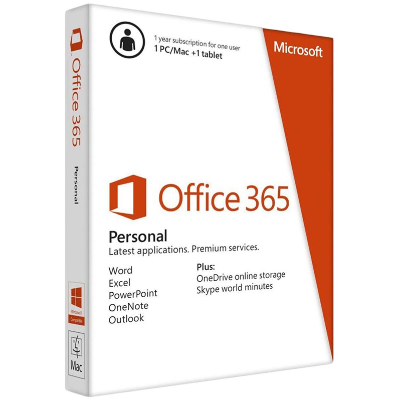 Microsoft 365 Personal English EuroZone Subscr 1YR Medialess P6 Microsoft 365 Personal English EuroZone Subscr 1YR Medialess P6