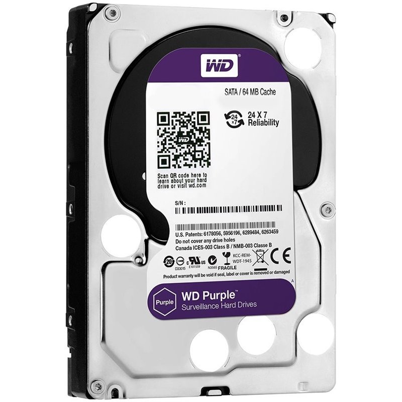 HDD AV WD Purple (3.5'', 1TB, 64MB, 5400 RPM, SATA 6 Gb/s) HDD AV WD Purple (3.5'', 1TB, 64MB, 5400 RPM, SATA 6 Gb/s)
