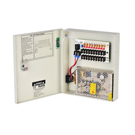Sursa alimentare 12V / 10A cu 9 iesiri