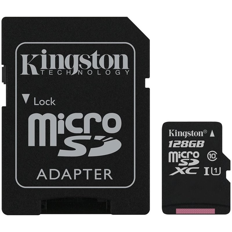 Kingston 128GB micSDXC Canvas Select Plus 100R A1 C10 Card + ADP EAN: 740617298703 Kingston 128GB micSDXC Canvas Select Plus 100R A1 C10 Card + ADP EAN: 740617298703