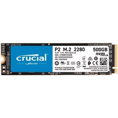 CRUCIAL P2 500GB SSD, M.2 2280, PCIe Gen3 x4, Read/Write: 2300/940 MB/s, Random Read/Write IOPS: 95K/215K