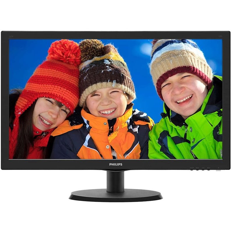 Monitor LED Philips 223V5LHSB2/00, V-line, 21.5'' 1920x1080@60Hz, 16:9, TN, 5ms, 200nits, Black, 3 Years, VESA100x100/VGA/HDMI/ Monitor LED Philips 223V5LHSB2/00, V-line, 21.5'' 1920x1080@60Hz, 16:9, TN, 5ms, 200nits, Black, 3 Years, VESA100x100/VGA/HDMI/