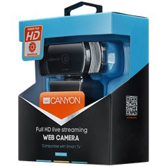 CANYON 1080P full HD 2.0Mega auto focus webcam with USB2.0 connector, 360 degree rotary view scope, built in MIC, IC Sunplus2281