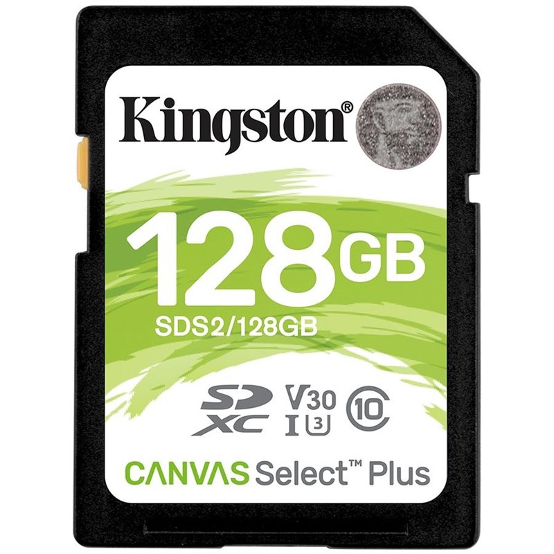 Kingston 128GB SDXC Canvas Select Plus 100R C10 UHS-I U3 V30 EAN: 740617298055 Kingston 128GB SDXC Canvas Select Plus 100R C10 UHS-I U3 V30 EAN: 740617298055