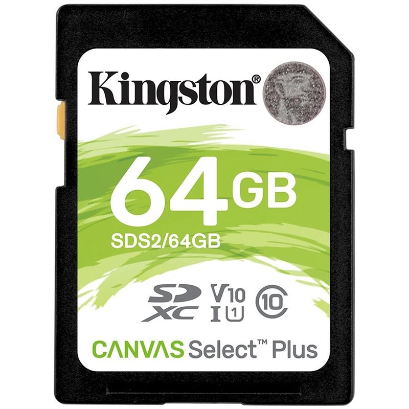 Kingston 64GB SDXC Canvas Select Plus 100R C10 UHS-I U1 V10 EAN: 740617297973 Kingston 64GB SDXC Canvas Select Plus 100R C10 UHS-I U1 V10 EAN: 740617297973