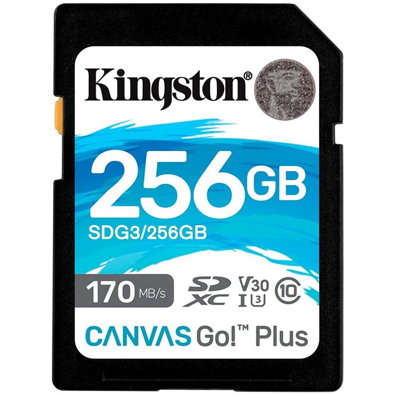 Kingston 256GB SDXC Canvas Go Plus 170R C10 UHS-I U3 V30 EAN: 740617301519 Kingston 256GB SDXC Canvas Go Plus 170R C10 UHS-I U3 V30 EAN: 740617301519