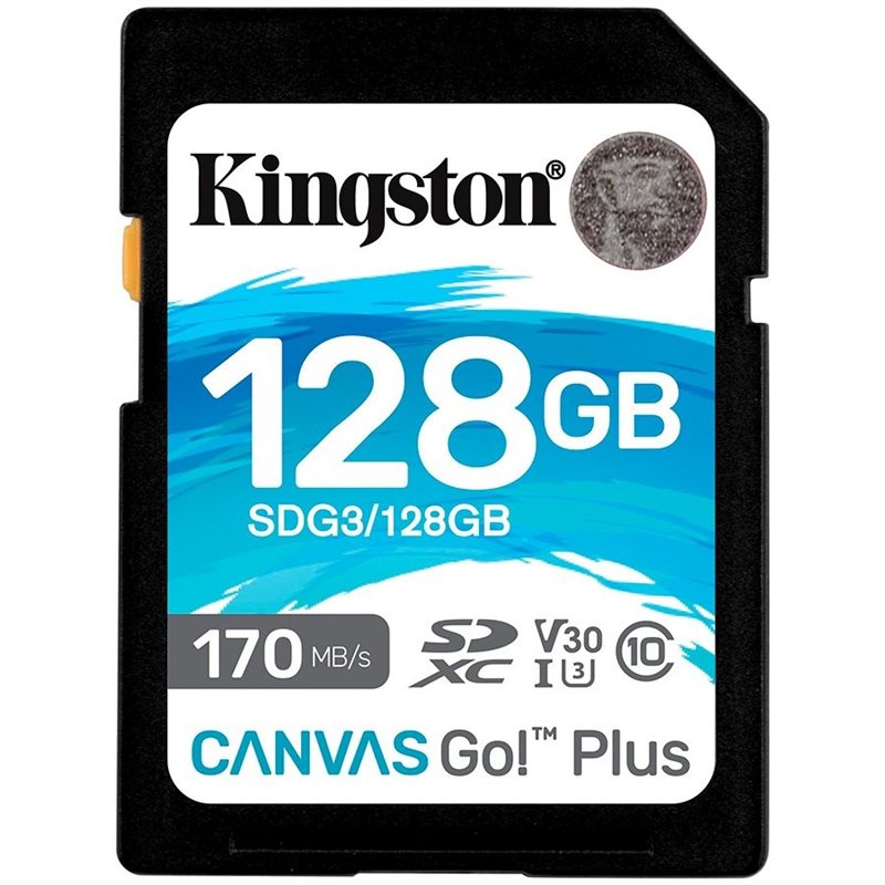 Kingston 128GB SDXC Canvas Go Plus 170R C10 UHS-I U3 V30 EAN: 740617301458 Kingston 128GB SDXC Canvas Go Plus 170R C10 UHS-I U3 V30 EAN: 740617301458