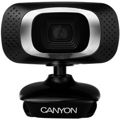 CANYON 720P HD webcam with USB2.0. connector, 360° rotary view scope, 1.0Mega pixels, Resolution 1280*720, viewing angle 60°, ca