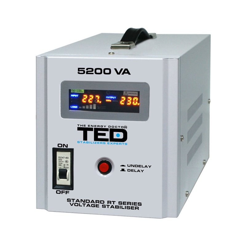 Stabilizator de tensiune TED 5000VA-AVR 3000W Stabilizator de tensiune TED 5000VA-AVR 3000W