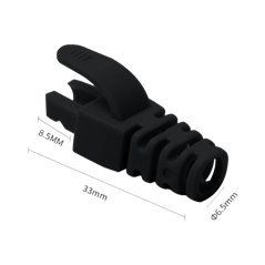 Manson mufa RJ45 negru, 100 buc. RJ45-CAP-BK