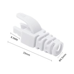 Manson mufa RJ45 alb, 100 buc. RJ45-CAP-WH