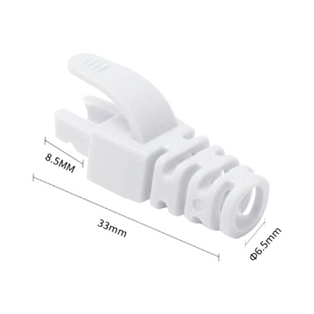 Manson mufa RJ45 alb, 100 buc. RJ45-CAP-WH