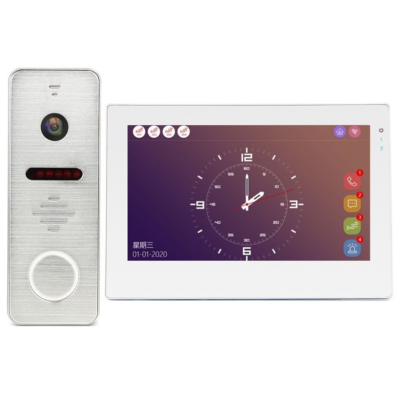 Kit Videointerfon AHD MorningTech HD Slot Card Wifi Tuya App - Alb Kit Videointerfon AHD MorningTech HD Slot Card Wifi Tuya App - Alb