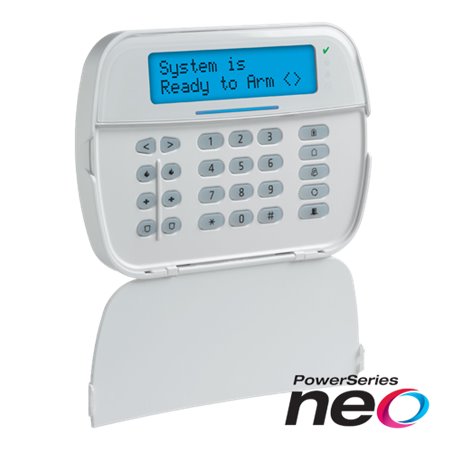 Tastatura LCD alfanumerica + modul wireless , cablata, 128 zone, SERIA NEO - DSC NEO-HS2LCD-RF