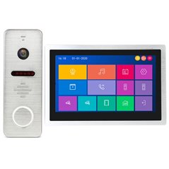 Kit Videointerfon AHD MorningTech HD 10” Slot Card Wifi Tuya App - Negru