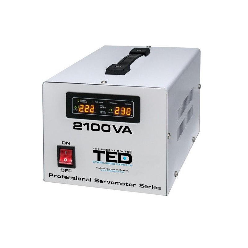 Stabilizator retea cu servomotor TED 2100VA 1200W Stabilizator retea cu servomotor TED 2100VA 1200W