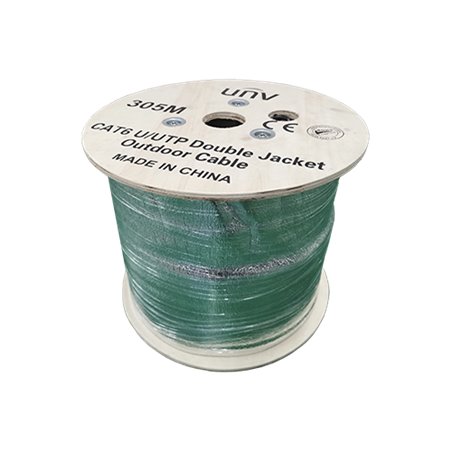 Cablu UTP DE EXTERIOR, cat 6E, CUPRU 100%, tambur 305 metri - UNV  CAB-LC3110B-E-IN