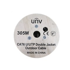 Cablu UTP DE EXTERIOR, cat 6E, CUPRU 100%, tambur 305 metri - UNV  CAB-LC3110B-E-IN