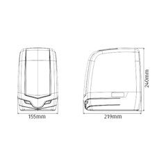 Kit automatizare poarta batanta 2x2.5m -MOTORLINE TELICA230-KIT