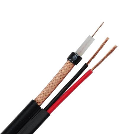 Cablu coaxial RG59 + alimentare 2x0.75, 305m, negru TSY-RG59+2X0.75-B