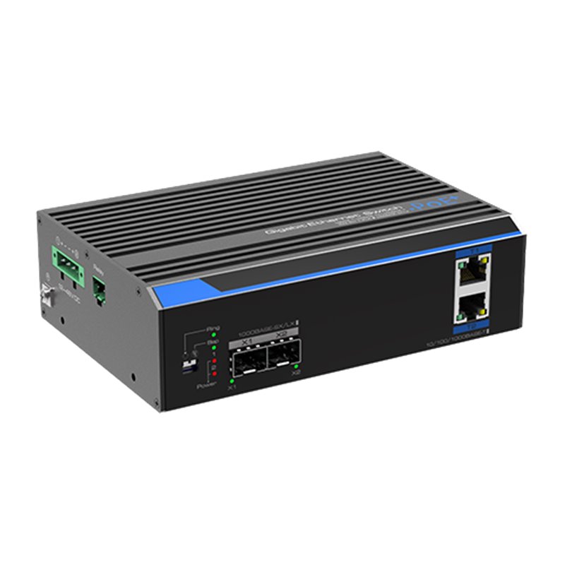 Switch industrial 2 porturi Gigabit HPoE, 2 porturi uplink SFP/RJ45 - UTEPO UTP7202GE-POE Switch industrial 2 porturi Gigabit HPoE, 2 porturi uplink SFP/RJ45 - UTEPO UTP7202GE-POE