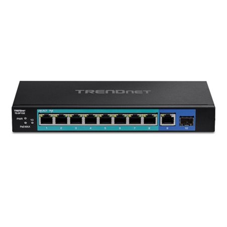 Switch 8 porturi Gigabit PoE+ 58W, 1 port Gigabit, 1 port SFP - TRENDnet TE-GP102
