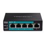 Switch 4 porturi Fast Ethernet Long Range 250m PoE+ 60W, 1 port Fast Ethernet - TRENDnet TE-FP051