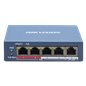 Switch 4 porturi PoE, 1 port uplink RJ45, SMART Management - HIKVISION DS-3E1105P-EI