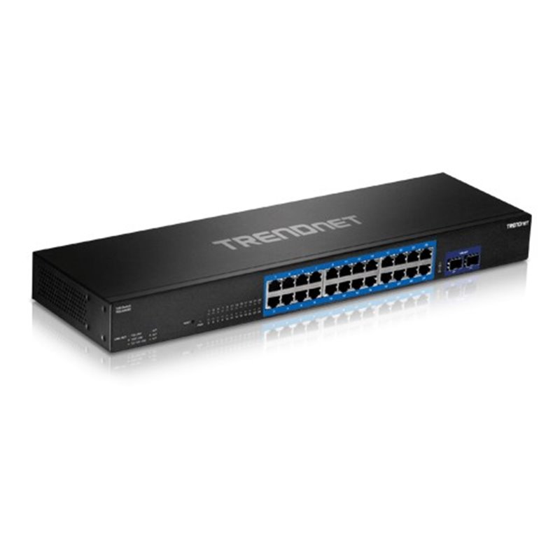 Switch 24 porturi Gigabit, 2 porturi SFP+ 10G - TRENDnet TEG-30262 Switch 24 porturi Gigabit, 2 porturi SFP+ 10G - TRENDnet TEG-30262