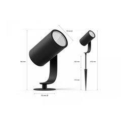 SET 3X SPOT LED PHILIPS HUE EXT. LILY