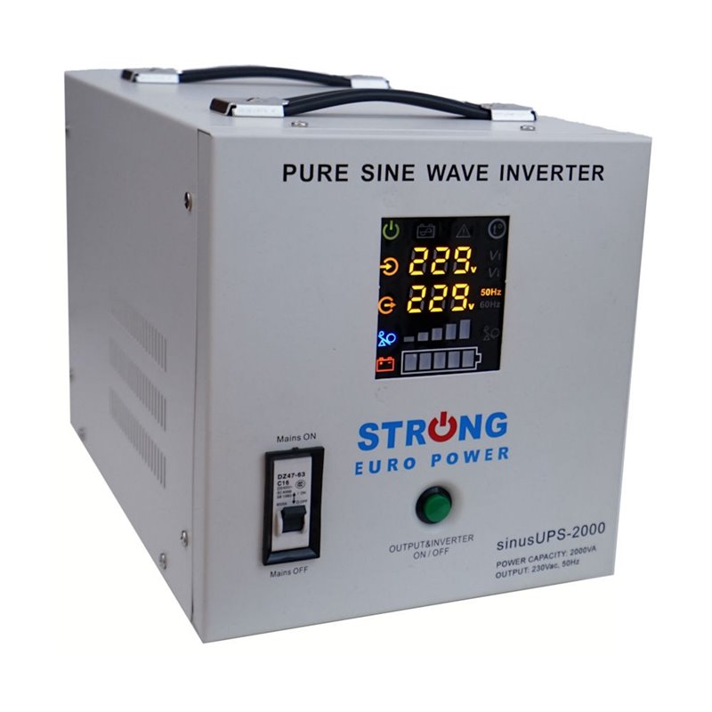 UPS centrale termice Strong Euro Power 2000VA 1400W Tensiune Baterie 24V (2 x 12V) UPS centrale termice Strong Euro Power 2000VA 1400W Tensiune Baterie 24V (2 x 12V)