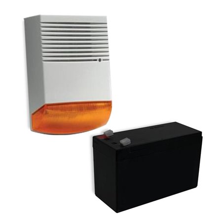 KIT SIRENA EXTERIOR  SI ACUMULATOR 7A12V