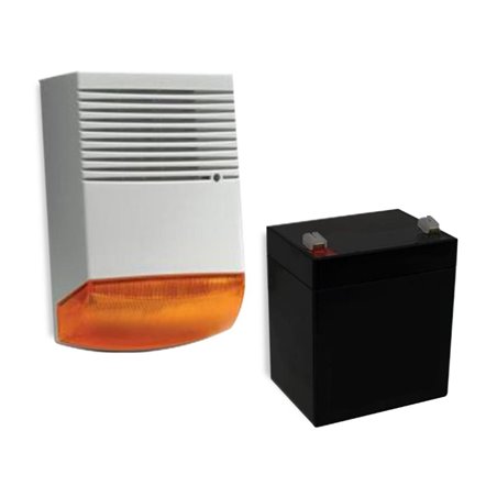 KIT SIRENA EXTERIOR  SI ACUMULATOR 5A12V